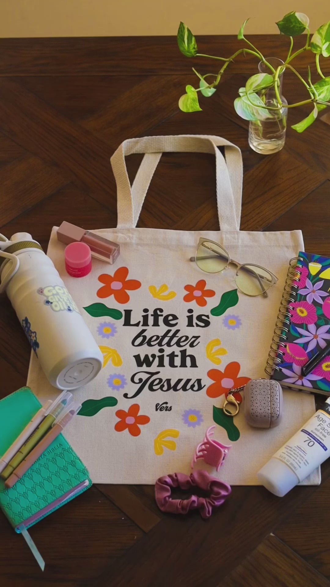 Life is Better With Jesus Tote